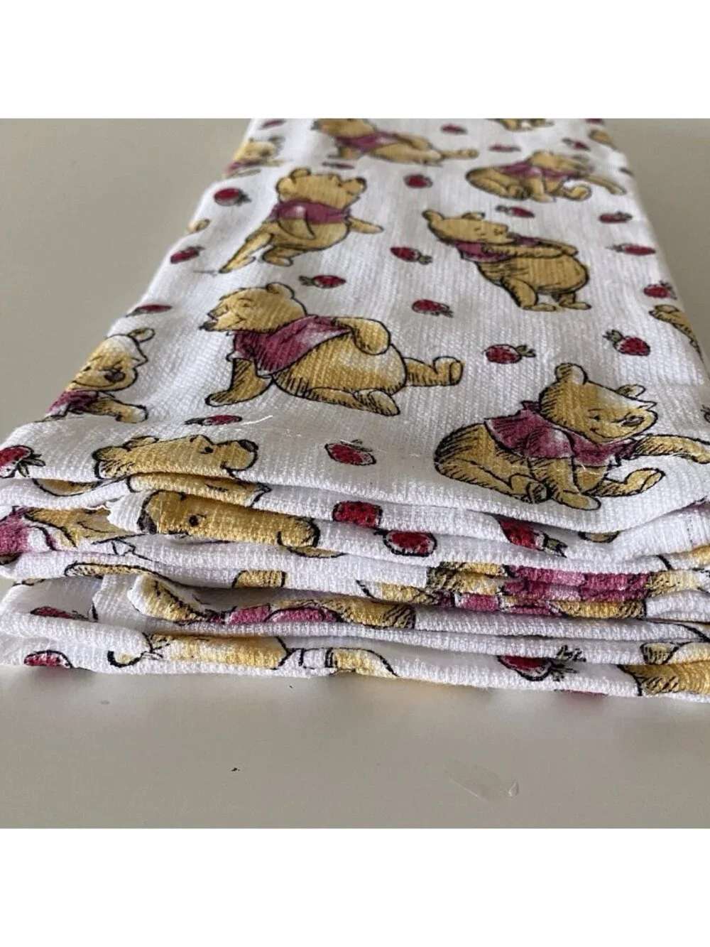 2 Pack Disney Winnie the Pooh Strawberries Kitchen‎ Towels 16 X 26” NEW